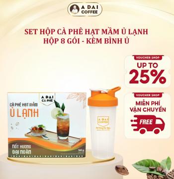 Cà Phê Hạt Mầm Ủ Lạnh A Đại - Cold Brew Hộp Túi Lọc (8 gói) - Hương Trái Cây, Thanh Lọc Cơ Thể